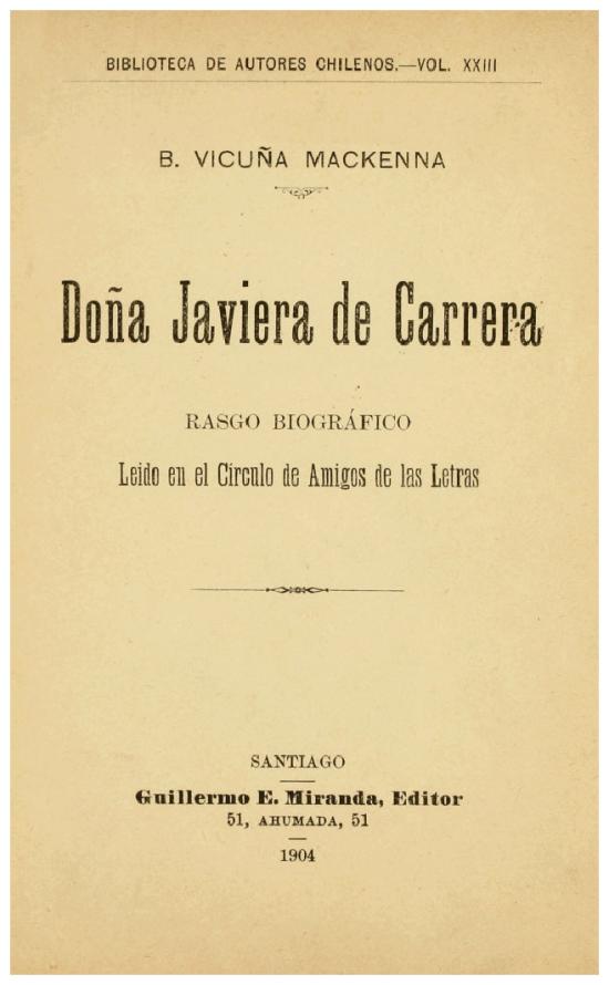 Doña Javiera de Carrera 