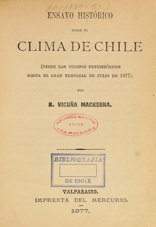 Ensayo Histórico del Clima de Chile